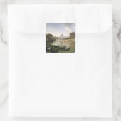 Neues Rom mit Castel Sant'Angelo Quadratischer Aufkleber (Tasche)