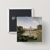 Neues Rom mit dem Castel Sant'Angelo Button (Vorne & Hinten)