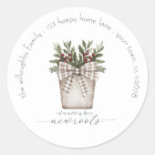 Neues Roots-neues Adressetikett Runder Aufkleber (Vorderseite)