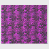 Neues rosa Schwarz Zebra Print-Zubehör - anpassen Geschenkpapier (Flach)
