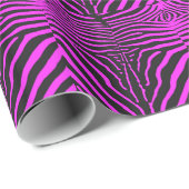 Neues rosa Schwarz Zebra Print-Zubehör - anpassen Geschenkpapier (Rolleneckpunkt)