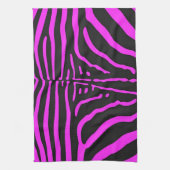 Neues rosa Schwarz Zebra Print-Zubehör - anpassen Geschirrtuch (Vertikal)