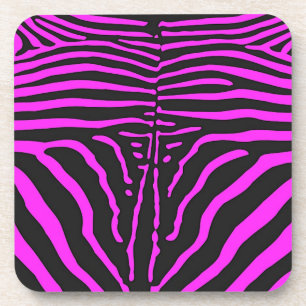 Neues rosa Schwarz Zebra Print-Zubehör - anpassen Getränkeuntersetzer