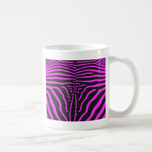 Neues rosa Schwarz Zebra Print-Zubehör - anpassen Kaffeetasse (Rechts)