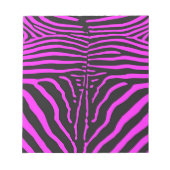 Neues rosa Schwarz Zebra Print-Zubehör - anpassen Notizblock (Vorderseite)