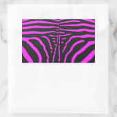 Neues rosa Schwarz Zebra Print-Zubehör - anpassen Rechteckiger Aufkleber (Tasche)