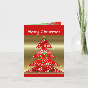 Neues rotes Gold u. grüne kundenspezifische Feiertagskarte