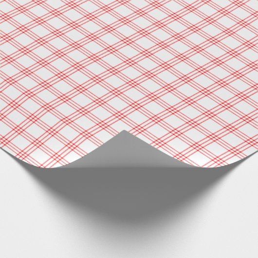 Neues rotes und weißes Kariertes Schleifpapier Geschenkpapier (Ecke)