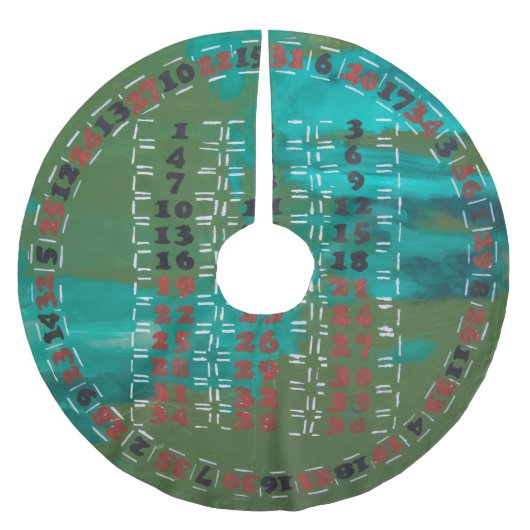 NEUES ROULETTE-MODELL POLYESTER WEIHNACHTSBAUMDECKE (Vorderseite)