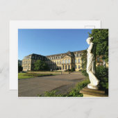 Neues Schloss Stuttgart - Seitenflügel mit Statuen Postkarte (Vorne/Hinten)