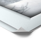 Neues Schneefall-Fenster mit Aussicht Poster (Ecke)