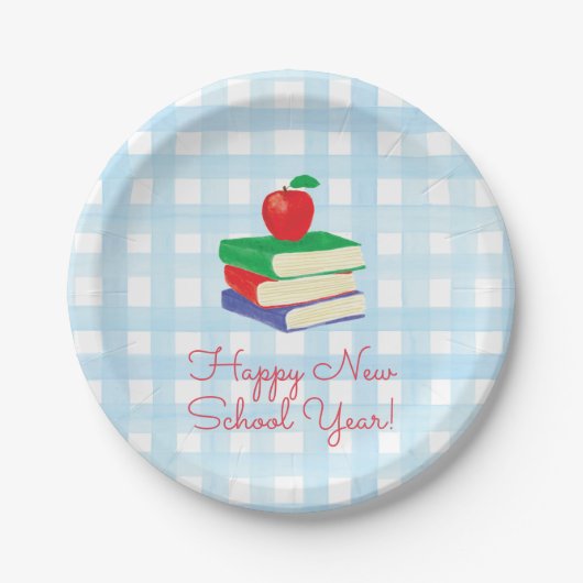 Neues Schuljahr zurück zum Party von Schulen - Tel Pappteller (Vorderseite)