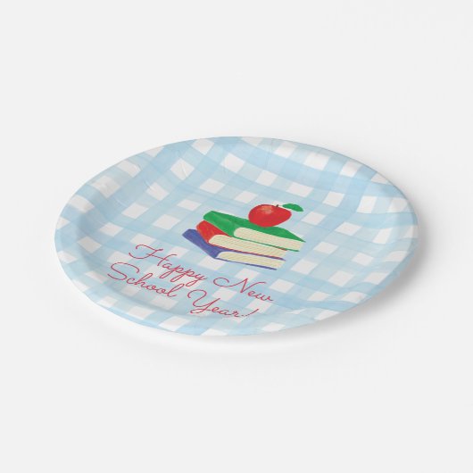 Neues Schuljahr zurück zum Party von Schulen - Tel Pappteller (Schrägansicht)