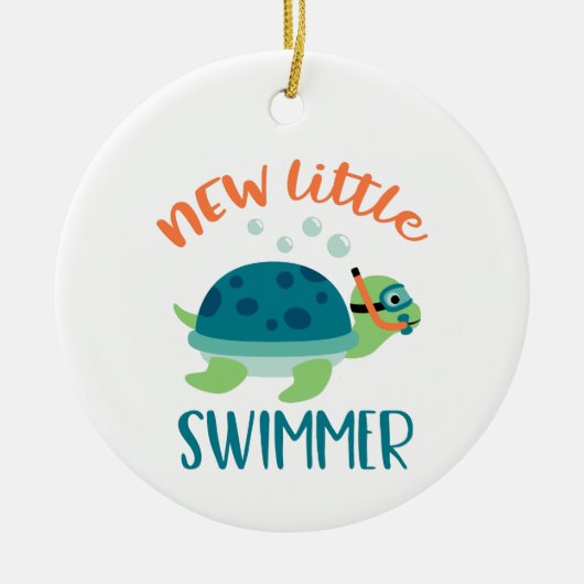 Neues Schwimmer Keramik Ornament (Vorne)