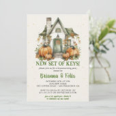 Neues Set der Schlüssel! Halloween-Party Einladung (Stehend Vorderseite)