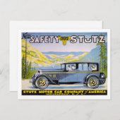 Neues Sicherheits-Stutz-Vintage-Poster Postkarte (Vorne/Hinten)