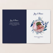 NEUES Silver FOIL Baby FOTO Geburtserklärung BLAU Folienkarte (Innenseite)