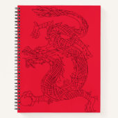 Neues Sketchbook für Red Chinese Dragon Notizblock (Vorderseite)