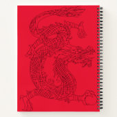 Neues Sketchbook für Red Chinese Dragon Notizblock (Rückseite)