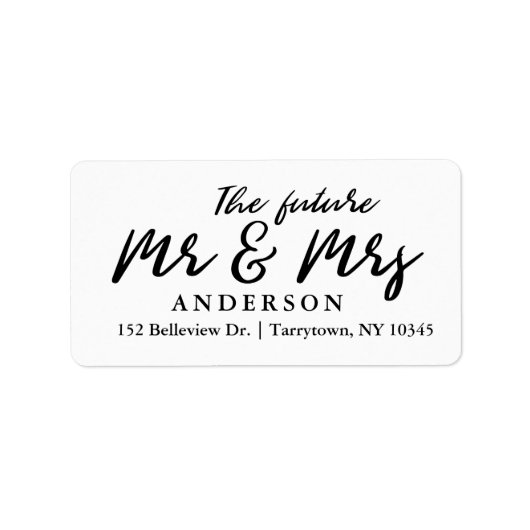 Neues Skript Die Zukunft Mr. und Mrs. Adressaufkleber (Vorne)