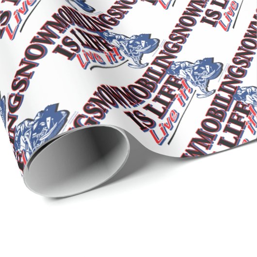 NEUES SNOWMOBILING-IS-LIFE GESCHENKPAPIER (Rolleneckpunkt)