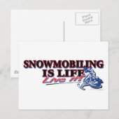 NEUES SNOWMOBILING-IS-LIFE POSTKARTE (Vorne/Hinten)