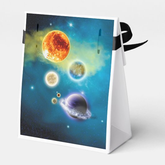 Neues Sonnensystem Geschenkschachtel (Rückseite)