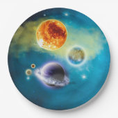 Neues Sonnensystem Pappteller (Vorderseite)