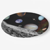 Neues Sonnensystem Pappteller (Schrägansicht)