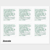 Neues Stille-Gebet Quadratischer Aufkleber (Blatt)