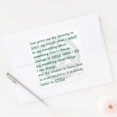 Neues Stille-Gebet Quadratischer Aufkleber (Umschlag)