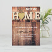 Neues süßes Zuhause des Zuhause rustikales Einladung (Stehend Vorderseite)