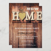 Neues süßes Zuhause des Zuhause rustikales Einladung (Vorne/Hinten)