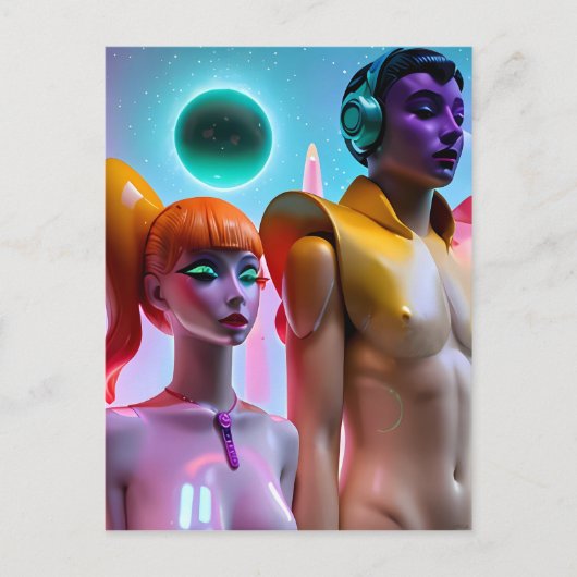 Neues Synthetisches Fleisch Postkarte (Vorderseite)