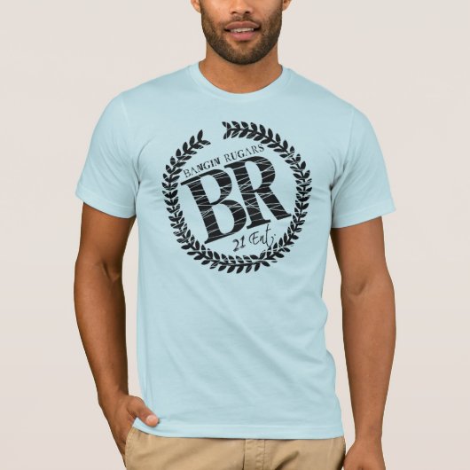 Neues T-Shirt "BR"-Logo (Pulverblau) (Vorderseite)
