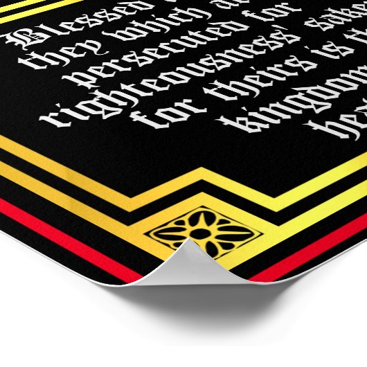 Neues Testament Matthew 5 10 Beatitudes-Kontingent Poster (Ecke)