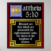 Neues Testament Matthew 5 10 Beatitudes-Kontingent Poster (Vorne)