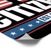 Neues US-Bürger-Geschenk - Stolz US-Bürger Poster (Ecke)