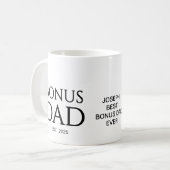 Neues VATER Geschenk Individueller Text BONUS VATE Kaffeetasse (Vorderseite Links)