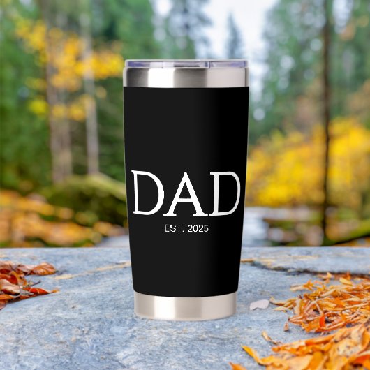 Neues Vatergeschenk Dad Established  Thermobecher (Außenbereich (gedreht))