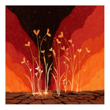 Neues Wachstum - Solarpunk-Poster