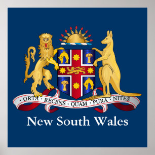 Neues Wales-Wales-Wappen Poster
