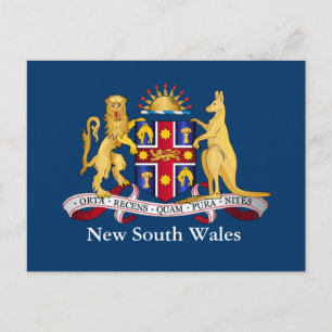 Neues Wales-Wales-Wappen Postkarte