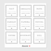 Neues Waterproof Kitchen Spice Jar Label (Blatt)