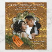 Neues Weihnachten - Weinetikett (Einzelnes Label)