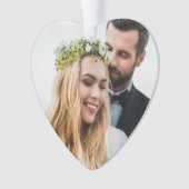 Neues Weihnachts-Foto Red Ornament (Vorderseite)