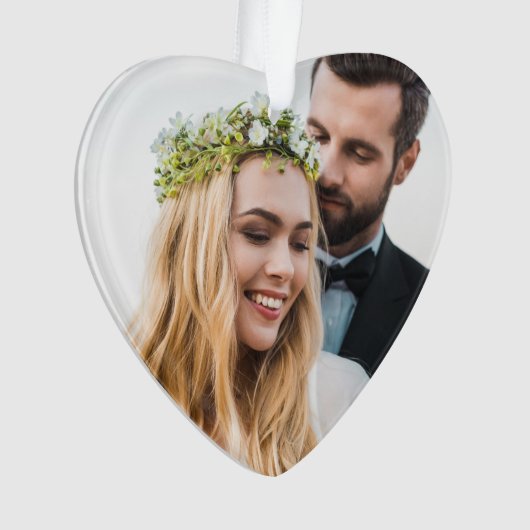 Neues Weihnachts-Foto Red Ornament (Vorderseite)