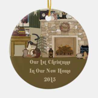 Neues WeihnachtsPrim Kamin des Zuhause-2015 Keramik Ornament