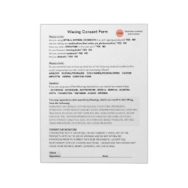 *Neues* Wellness-Center-Salon-Wachsformular Notizb Notizblock