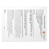 *Neues* Wellness-Center-Salon-Wachsformular Notizb Notizblock (Vorderseite)